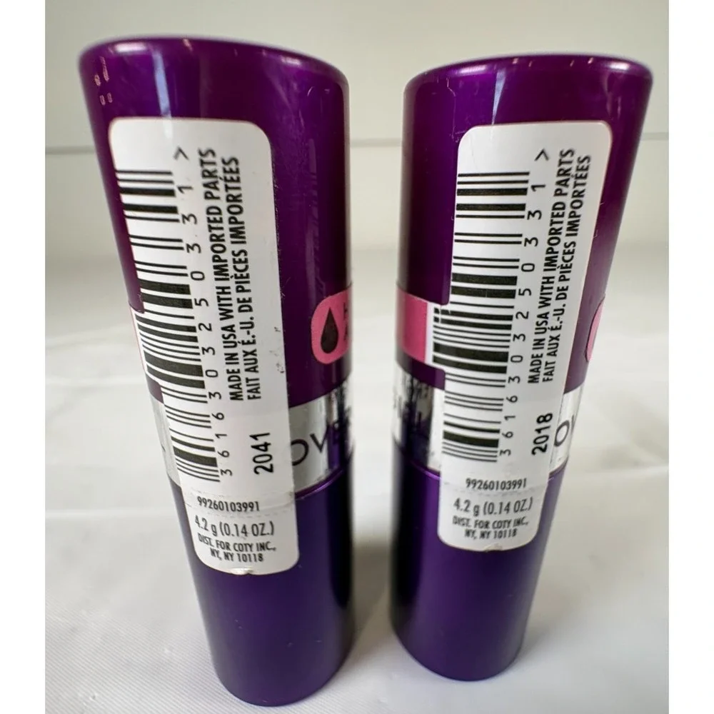 Lot of 2 CoverGirl Moisture Renew Core HyaluronicAcid Lipstick 230 Amazing Petal